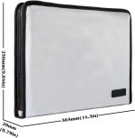 Fireproof File Folder Fireproof Fire and Water Resistant Money Document Bag with A4 Size 13 Pockets Zipper Closure Non-Itchy Silicone Coated Portable Filing Organizer Pouch(14.3" x 9.8") - Image 3